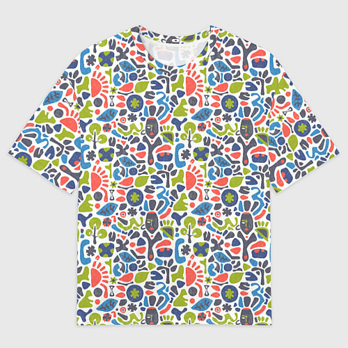 Мужская футболка оверсайз Этно орнамент / 3D-принт – фото 1