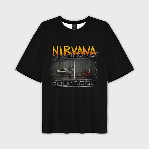 Мужская футболка оверсайз Nirvana отрывок / 3D-принт – фото 1