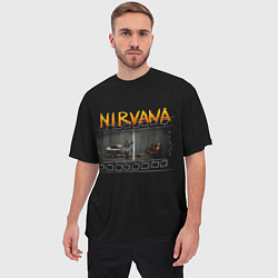 Футболка оверсайз мужская Nirvana отрывок, цвет: 3D-принт — фото 2