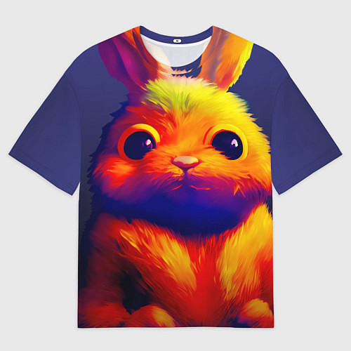Мужская футболка оверсайз Арт кролика / 3D-принт – фото 1