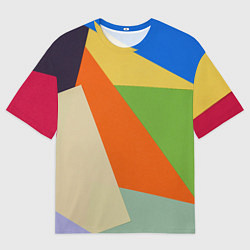 Мужская футболка оверсайз Геометрические разноцветные фигyры