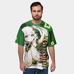 Футболка оверсайз мужская Нахида: Дендро Архонт, цвет: 3D-принт — фото 2