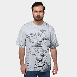 Футболка оверсайз мужская Овощи против v 2 0, цвет: 3D-принт — фото 2