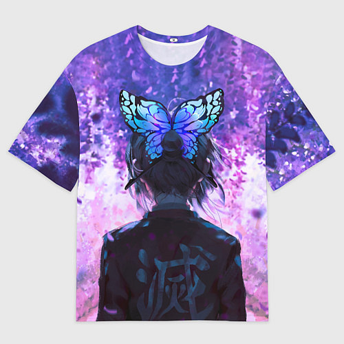 Мужская футболка оверсайз Шинобу Кочо - Великолепная бабочка / 3D-принт – фото 1