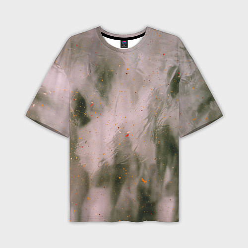Мужская футболка оверсайз Абстрактный туман и следы красок / 3D-принт – фото 1