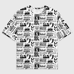 Мужская футболка оверсайз Contemporary music groups