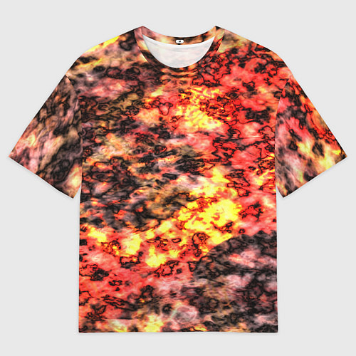 Мужская футболка оверсайз Лава под водой / 3D-принт – фото 1