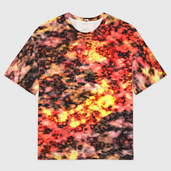 Мужская футболка оверсайз Лава под водой