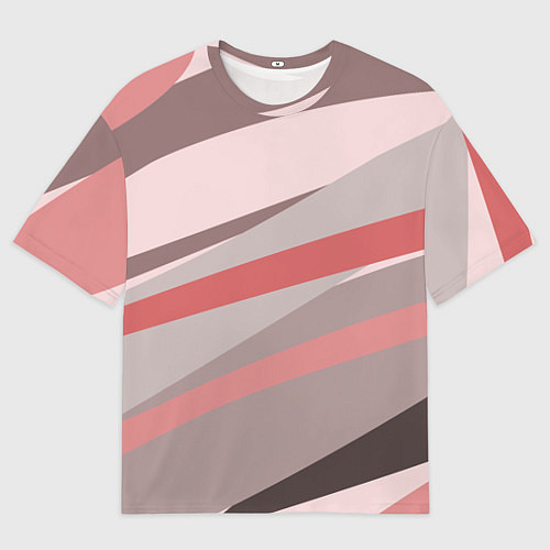 Мужская футболка оверсайз Розовый берег / 3D-принт – фото 1