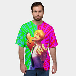 Футболка оверсайз мужская Дэнзи с Потитой на плече, цвет: 3D-принт — фото 2