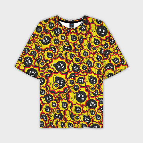 Мужская футболка оверсайз Serious Sam logo pattern / 3D-принт – фото 1