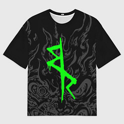 Футболка оверсайз мужская Логотип Cyberpunk: Edgerunners - Дэвид, цвет: 3D-принт