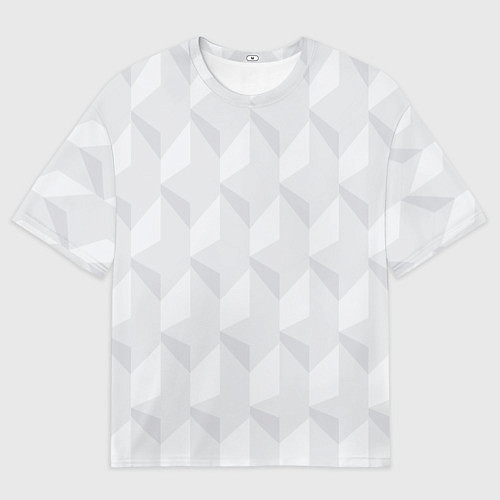 Мужская футболка оверсайз Абстрактная серая геометрическая текстура / 3D-принт – фото 1