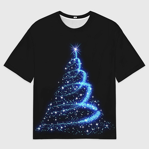 Мужская футболка оверсайз Неоновая Ёлка / 3D-принт – фото 1