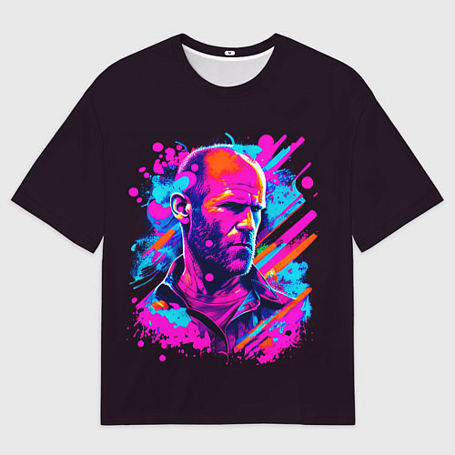 Мужская футболка оверсайз Jason Statham - pop art / 3D-принт – фото 1