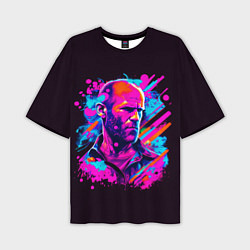 Мужская футболка оверсайз Jason Statham - pop art