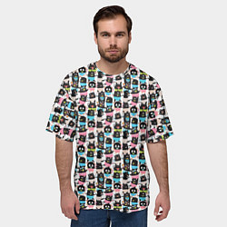 Футболка оверсайз мужская Весёлые монстрики с соской, цвет: 3D-принт — фото 2
