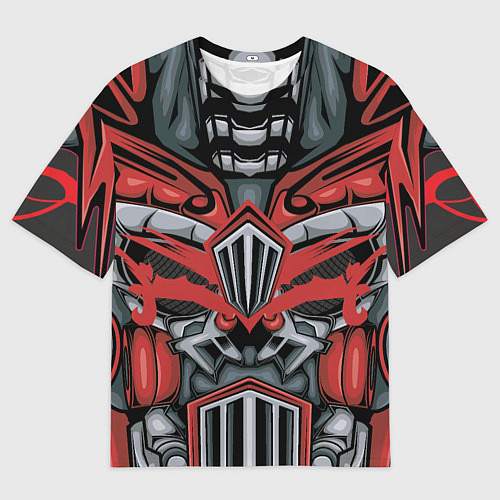 Мужская футболка оверсайз Костюм робота с решеткой / 3D-принт – фото 1