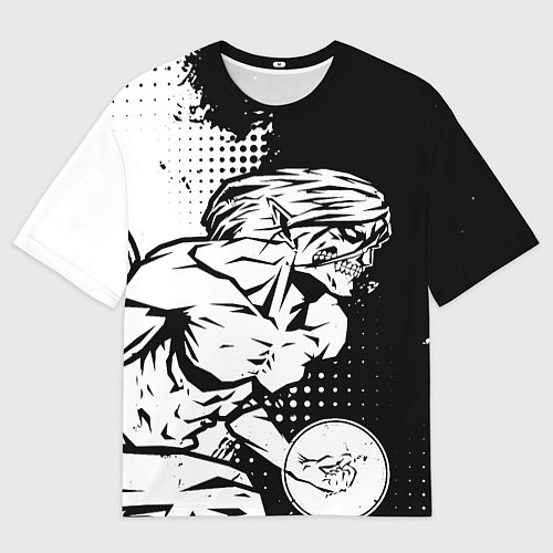 Мужская футболка оверсайз Атакующий титан - Эрен / 3D-принт – фото 1