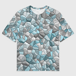 Футболка оверсайз мужская Мозаика из цветных камней, цвет: 3D-принт