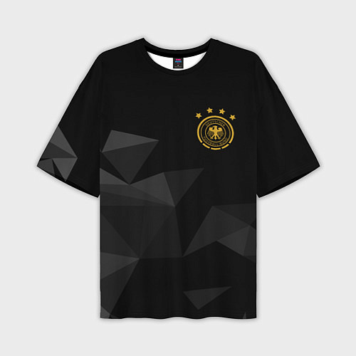 Мужская футболка оверсайз Сборная Германии треугольники / 3D-принт – фото 1
