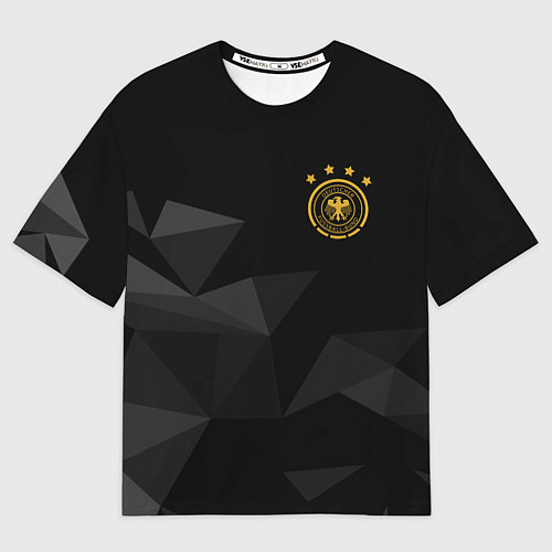 Мужская футболка оверсайз Сборная Германии треугольники / 3D-принт – фото 1