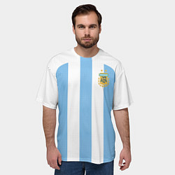 Футболка оверсайз мужская Сборная Аргентины ЧМ 2022, цвет: 3D-принт — фото 2