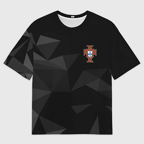 Мужская футболка оверсайз Сборная Португалии треугольники / 3D-принт – фото 1