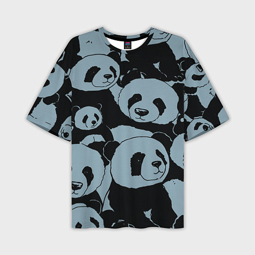 Мужская футболка оверсайз Panda summer song / 3D-принт – фото 1