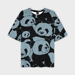 Мужская футболка оверсайз Panda summer song