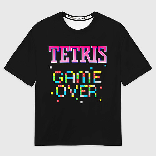 Мужская футболка оверсайз Tetris - Game Over / 3D-принт – фото 1