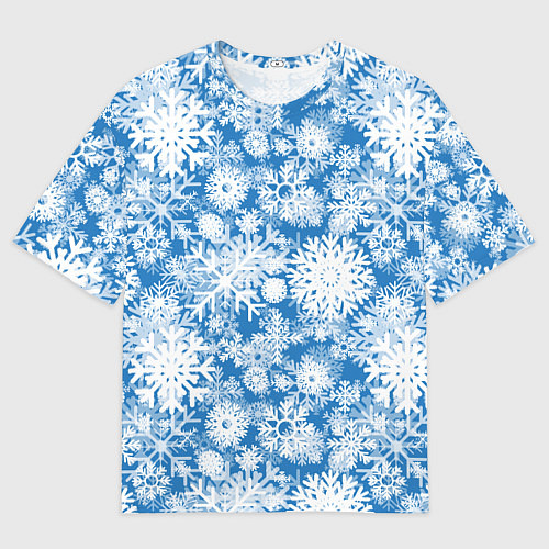 Мужская футболка оверсайз Снежок / 3D-принт – фото 1