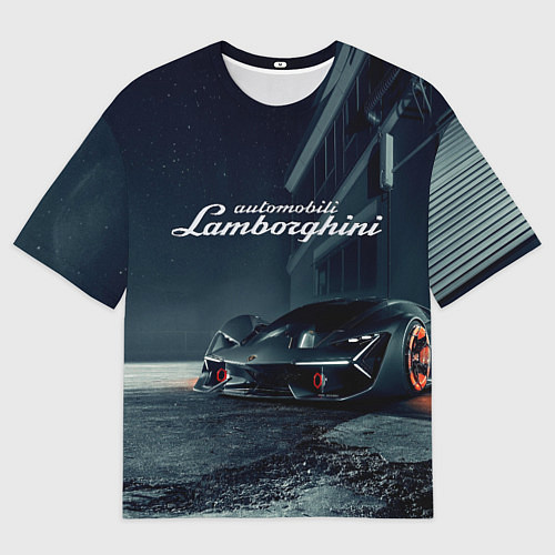 Мужская футболка оверсайз Lamborghini - power - Italy / 3D-принт – фото 1
