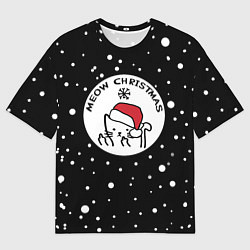 Мужская футболка оверсайз Котячий Новый Год