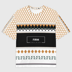 Мужская футболка оверсайз FIRM как свитер из детства