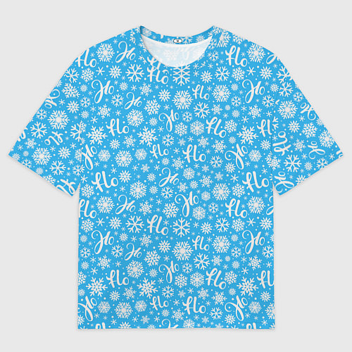 Мужская футболка оверсайз Снежинки ho-ho / 3D-принт – фото 1