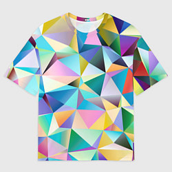Футболка оверсайз мужская Полигональная текстура, цвет: 3D-принт