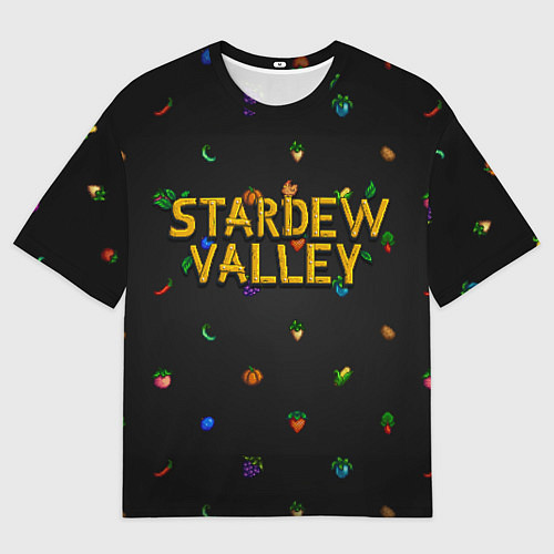 Мужская футболка оверсайз Фруктовый паттерн из Stardew Valley / 3D-принт – фото 1