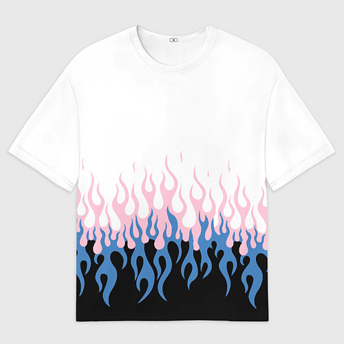 Мужская футболка оверсайз Ледяное пламя / 3D-принт – фото 1