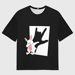 Футболка оверсайз мужская Тень дабающего кролика, цвет: 3D-принт
