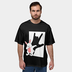 Футболка оверсайз мужская Тень дабающего кролика, цвет: 3D-принт — фото 2
