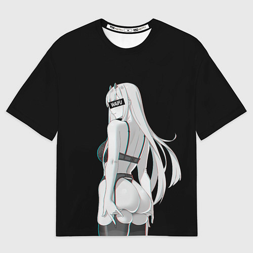 Мужская футболка оверсайз Waifu Zero Two / 3D-принт – фото 1