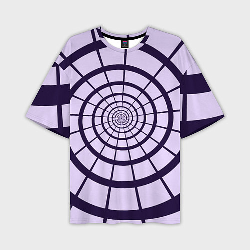 Мужская футболка оверсайз Спираль - оптическая иллюзия / 3D-принт – фото 1