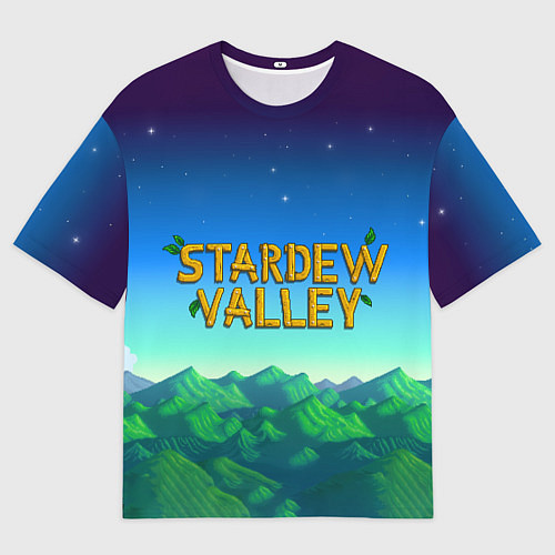 Мужская футболка оверсайз Горы Stardew Valley / 3D-принт – фото 1