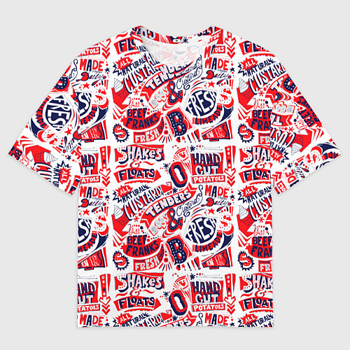 Мужская футболка оверсайз Made fresh daily / 3D-принт – фото 1
