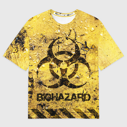 Мужская футболка оверсайз Danger biohazard / 3D-принт – фото 1
