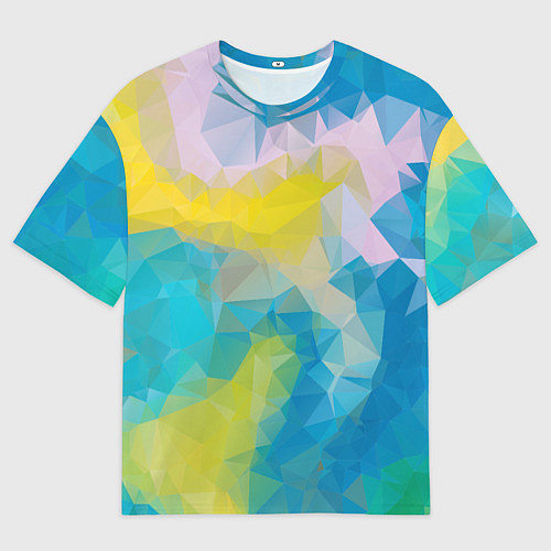 Мужская футболка оверсайз Blue abstraction / 3D-принт – фото 1