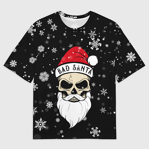 Мужская футболка оверсайз Christmas Bad Santa / 3D-принт – фото 1