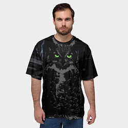 Футболка оверсайз мужская Сова в лесу, цвет: 3D-принт — фото 2