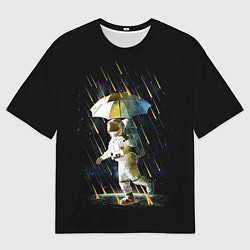 Футболка оверсайз мужская Прогулка под метеорами, цвет: 3D-принт